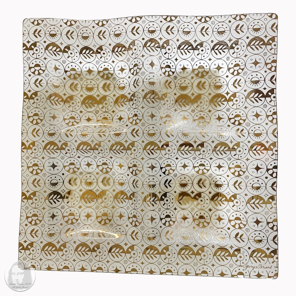 Mid Century Serving Tray Large Sectioned Appetizer Platter By Georges Briard 60s